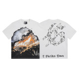 God & Speed Skull Print Washed Short Sleeve T-shirt High Street Rock Style
