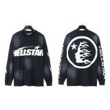 Hellstar Long Sleeve T-Shirt Streetwear Brand Vintage Print Loose Washed Top