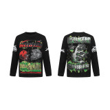 Hellstar Autumn Collection Trendy High-Street Loose Long-Sleeve T-Shirt Unisex