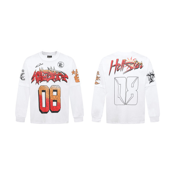 Hellstar Autumn Collection Trendy High-Street Loose Long-Sleeve T-Shirt Unisex
