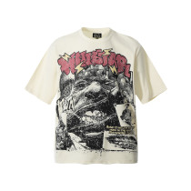 25SS Hot Selling Brand HELLSTAR All-over Vintage T-Shirt Hip Hop Couple