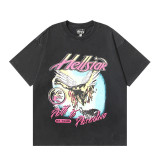 25SS Hellstar Blouse Washed Black Printed Short Sleeve Unisex T-Shirt