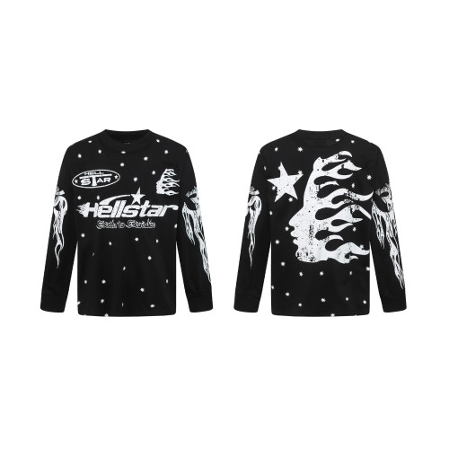 Hellstar Autumn Collection Trendy High-Street Loose Long-Sleeve T-Shirt Unisex