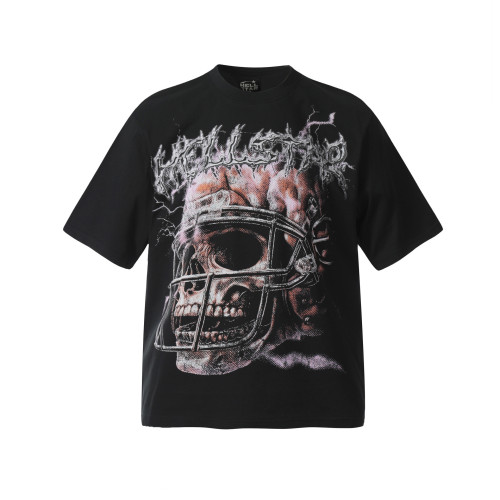 25SS Hot Selling Brand HELLSTAR All-over Vintage T-Shirt Hip Hop Couple