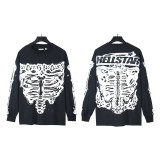Hellstar Long Sleeve T-Shirt Streetwear Brand Vintage Print Loose Unique Top