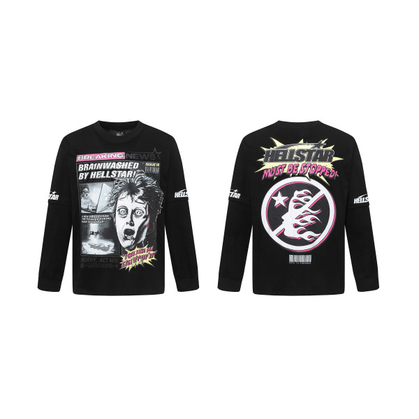 Hellstar Autumn Collection Trendy High-Street Loose Long-Sleeve T-Shirt Unisex
