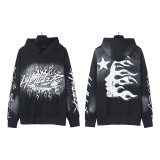 American Retro Hellstar Distressed Loose Hoodie Sweatshirt