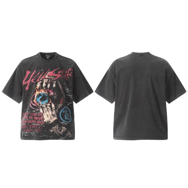 2025 Celebrity Hellstar Series Cotton Unisex Short-Sleeve Printed Crew Neck Tee