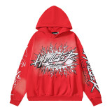 American Retro Hellstar Distressed Loose Hoodie Sweatshirt