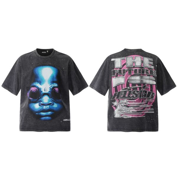 2025 Celebrity Hellstar Series Cotton Unisex Short-Sleeve Printed Crew Neck Tee