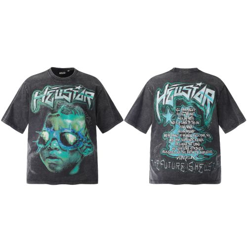 2025 Celebrity Hellstar Series Cotton Unisex Short-Sleeve Printed Crew Neck Tee