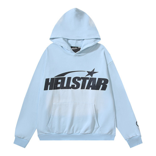 American Retro Hellstar Washed Distressed Loose Hoodie Sweatshirt