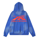 American Retro Hellstar Washed Distressed Loose Hoodie Sweatshirt