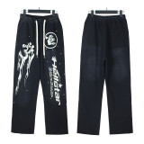 25SS Hellstar Distressed Washed Sweatpants