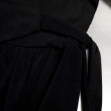 Casual Commuter Wrap Dress with Belted Waist