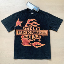 Streetwear Brands Printed Loose Pullover Short Sleeve Washed T-shirt