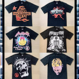 Streetwear Brands Printed Loose Pullover Short Sleeve Washed T-shirt