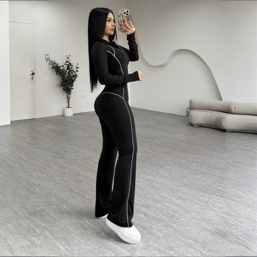 Yoga Set High-Waisted Flared Wide-Leg Pants Tummy-Slimming Training Suit