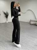 Yoga Set High-Waisted Flared Wide-Leg Pants Tummy-Slimming Training Suit