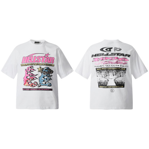 HELLSTAR Kanye Retro Cotton Printing Dyeing Short Sleeve Tee