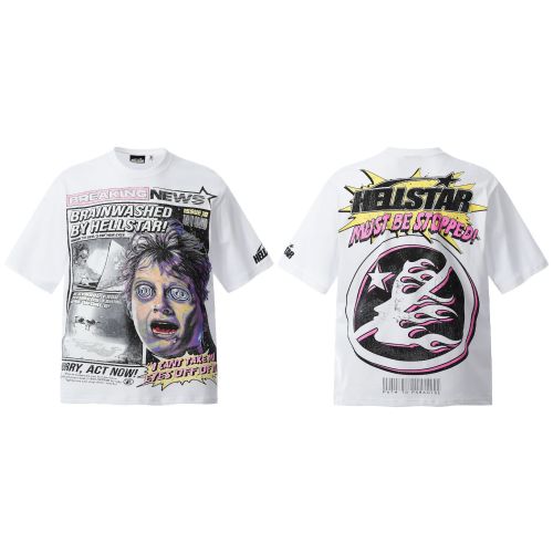 HELLSTAR Kanye Retro Cotton Printing Dyeing Short Sleeve Tee
