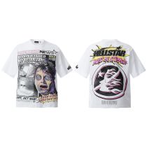 HELLSTAR Kanye Retro Cotton Printing Dyeing Short Sleeve Tee HELLSTAR Kanye Retro Cotton Printing Dyeing Short Sleeve Tee