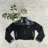 Autumn/Winter Letter Jacket Outerwear Warm Leather Suede Top