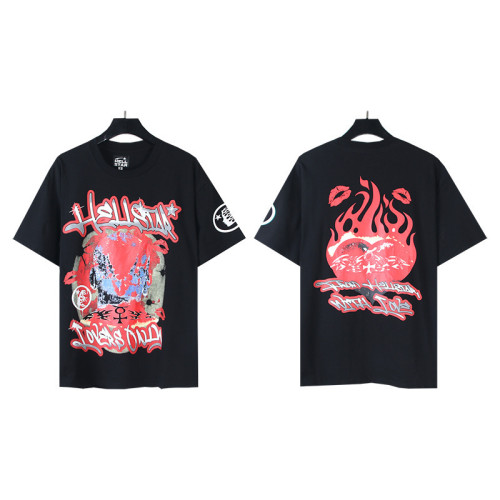 Hellstar Streetwear Brand Cotton Unisex Loose Short Sleeve Crew Neck T-shirts