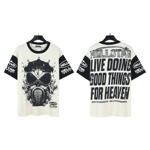 Hellstar Streetwear Brand Cotton Unisex Loose Short Sleeve Crew Neck T-shirts