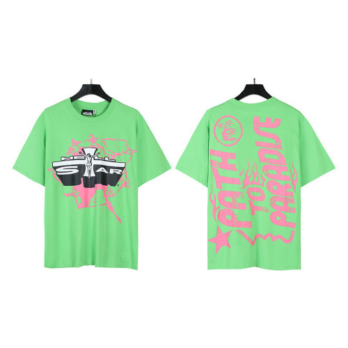 Hellstar Streetwear Brand Cotton Unisex Loose Short Sleeve Crew Neck T-shirts