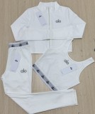 Casual Embroidered Sports Running Yoga Outfit Three Piece Set