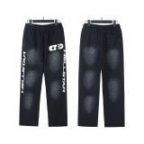 Hellstar Ink Splatter Washed Distressed Terry Unisex Long Pant