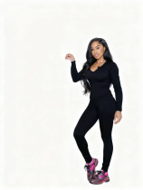 Autumn and winter tight fitting set, elastic yoga suit, casual sports set