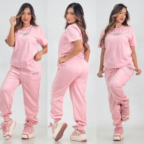 Casual Sports Gold Label Casual Jacquard Short Sleeve Trousers Set