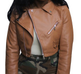 Autumn/Winter New Arrival Zippered Multi-Pocket PU Leather Streetwear Multicolored Jacket