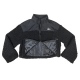 Autumn/Winter Jacket Outerwear Lettering Loose Fit Warm Fleece Top
