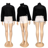 Autumn/Winter Jacket Outerwear Lettering Loose Fit Warm Fleece Top