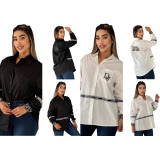 Women's Pockets Embroidered Elegant Solid Color Long Sleeve Simple Shirt