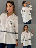 Women's Pockets Embroidered Elegant Solid Color Long Sleeve Simple Shirt