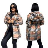 Casual Long Zip-up Jacket Trench Double-layered Oversized Coat