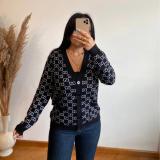Women Simple Single-breasted Sweater