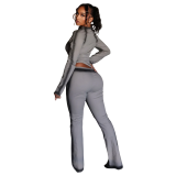 Printed slim fit positioning printed elastic pants set