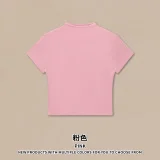 Spicy girl 260G short sleeved small high neck dopamine elastic T-shirt, women's inner layer bottom T-shirt