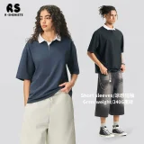 Sorona Cool T-shirt Polo Casual Money Style Short sleeved T-shirt Men's Color blocked T-shirt