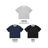 Sorona Cool T-shirt Polo Casual Money Style Short sleeved T-shirt Men's Color blocked T-shirt