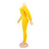 Autumn and winter round neck solid color long sleeved sweatshirt sports suit