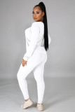 Autumn and winter round neck solid color long sleeved sweatshirt sports suit