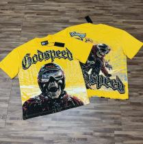 Godspeed Cross border American Rock Street Washed Vintage Style Short Sleeve T (Craft Printed) Fabric: 32 count combed double yarn weighing 240 grams