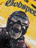 Godspeed Cross border American Rock Street Washed Vintage Style Short Sleeve T (Craft Printed) Fabric: 32 count combed double yarn weighing 240 grams