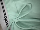 ALO Summer New Product Fashion Trend Set, Casual Solid Color Two Piece Set